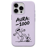Aura -1000 meme iPhone cover in Lavender