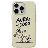Aura -1000 meme iPhone cover in Lemon Yellow
