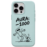 Aura -1000 meme iPhone cover in Mint Green