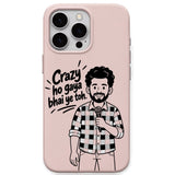 Crazy Ho Gaya Bhai Ye Toh meme iPhone cover in Blush Pink