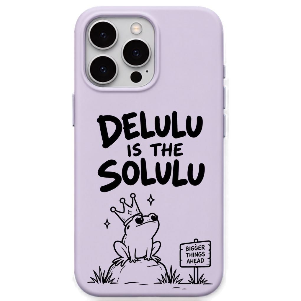 Delulu meme iPhone cover in Lavender