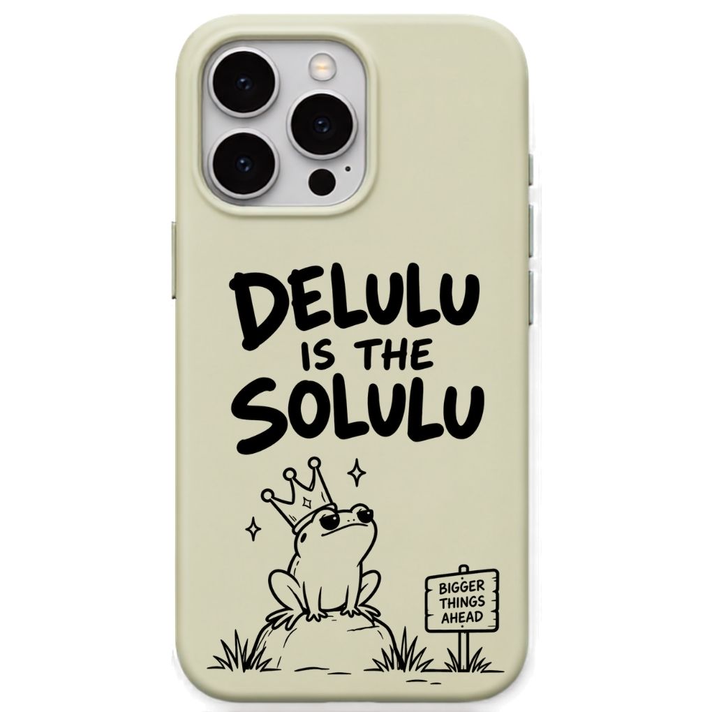 Delulu meme iPhone cover in Lemon Yellow