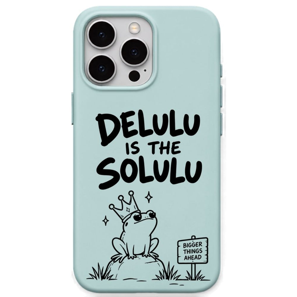 Delulu meme iPhone cover in Mint Green