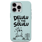 Delulu meme iPhone cover in Mint Green