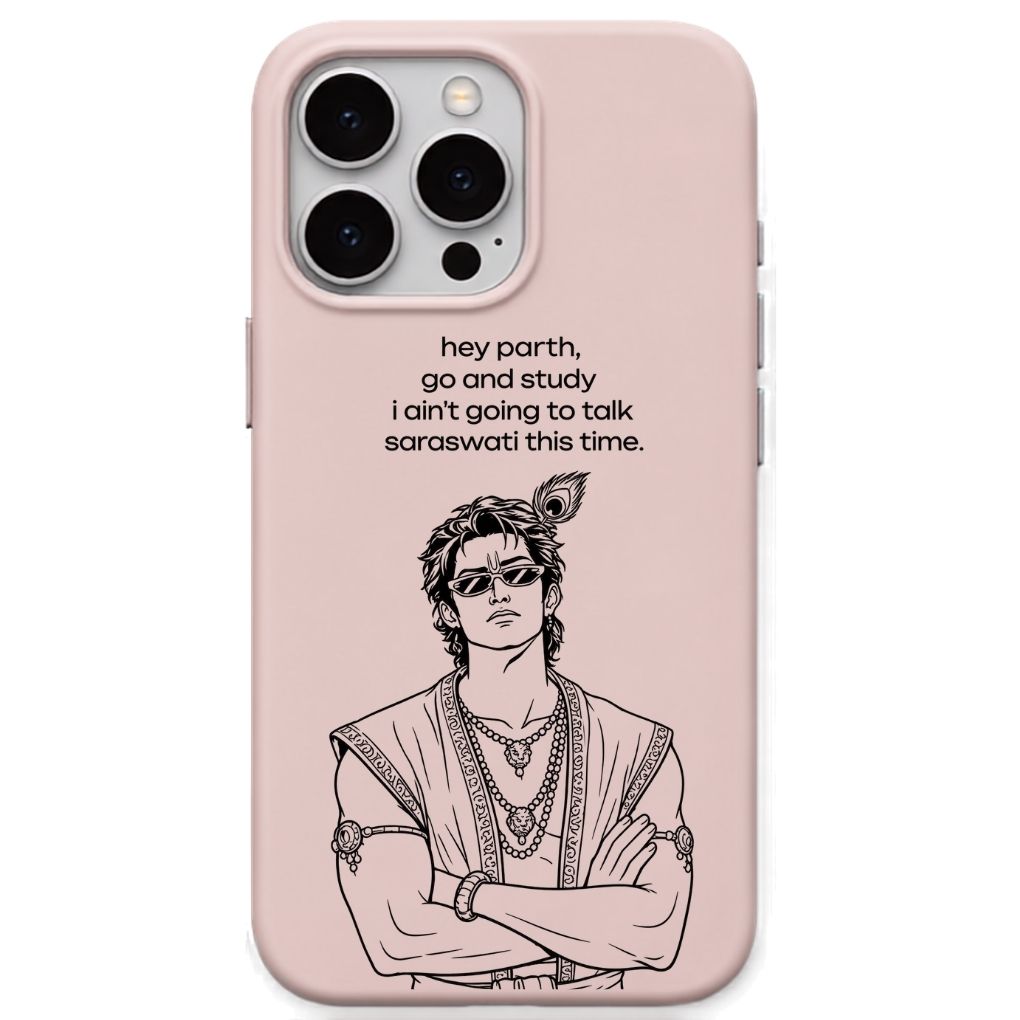 Hey Parth meme iPhone cover in Blush Pink