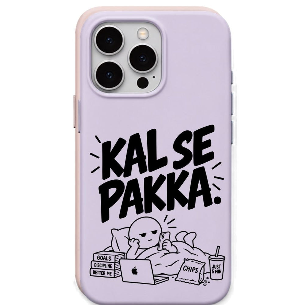 Kal Se Pakka meme iPhone cover in Lavender