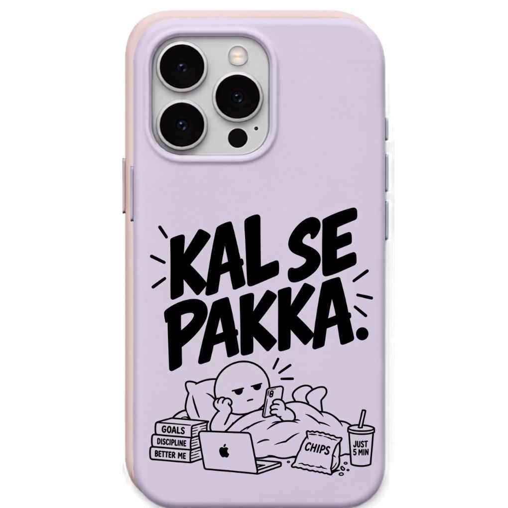 Kal Se Pakka meme iPhone cover in Lavender