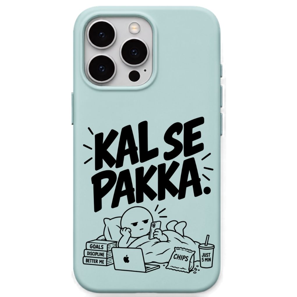 Kal Se Pakka meme iPhone cover in Mint Green