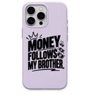 Money Follows My Brother meme iPhone cover in Lavender
