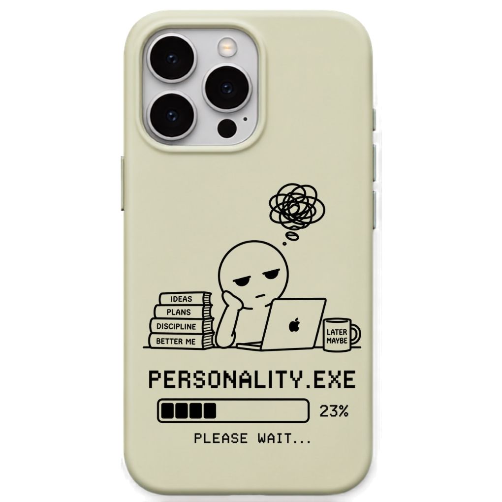 Personality.exe meme iPhone cover in Lemon Yellow