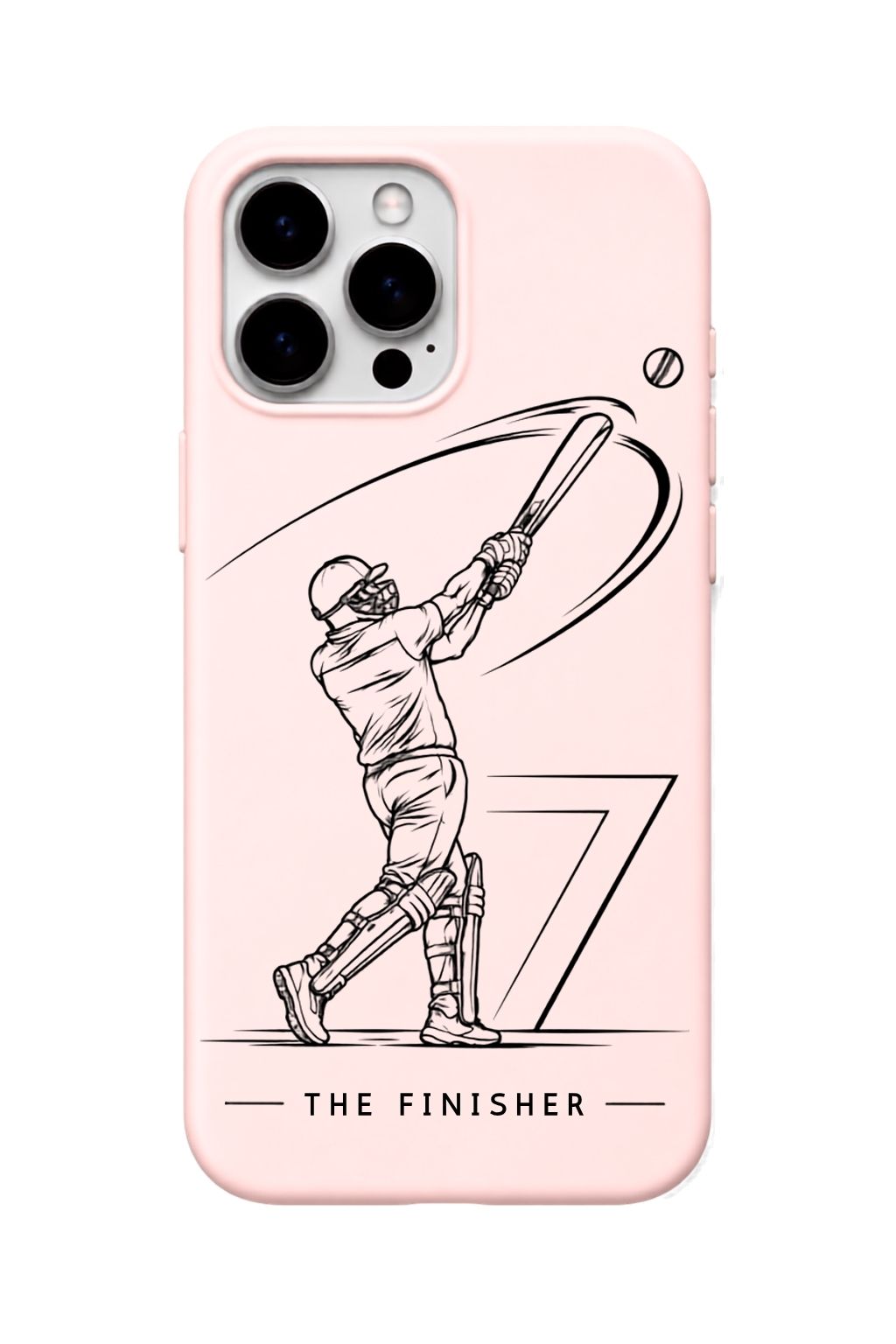 MSD The Finisher Blush Pink cricket mobile cover