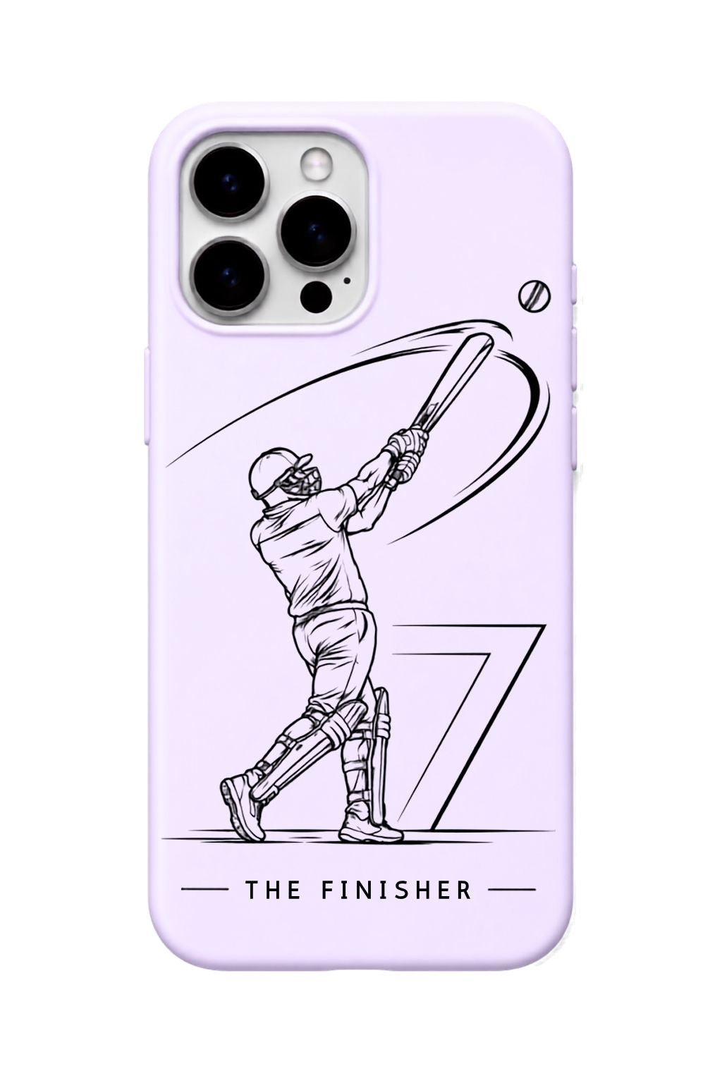 MSD The Finisher Lavender cricket mobile cover