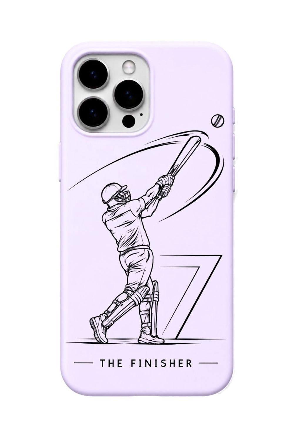 MSD The Finisher Lavender cricket mobile cover