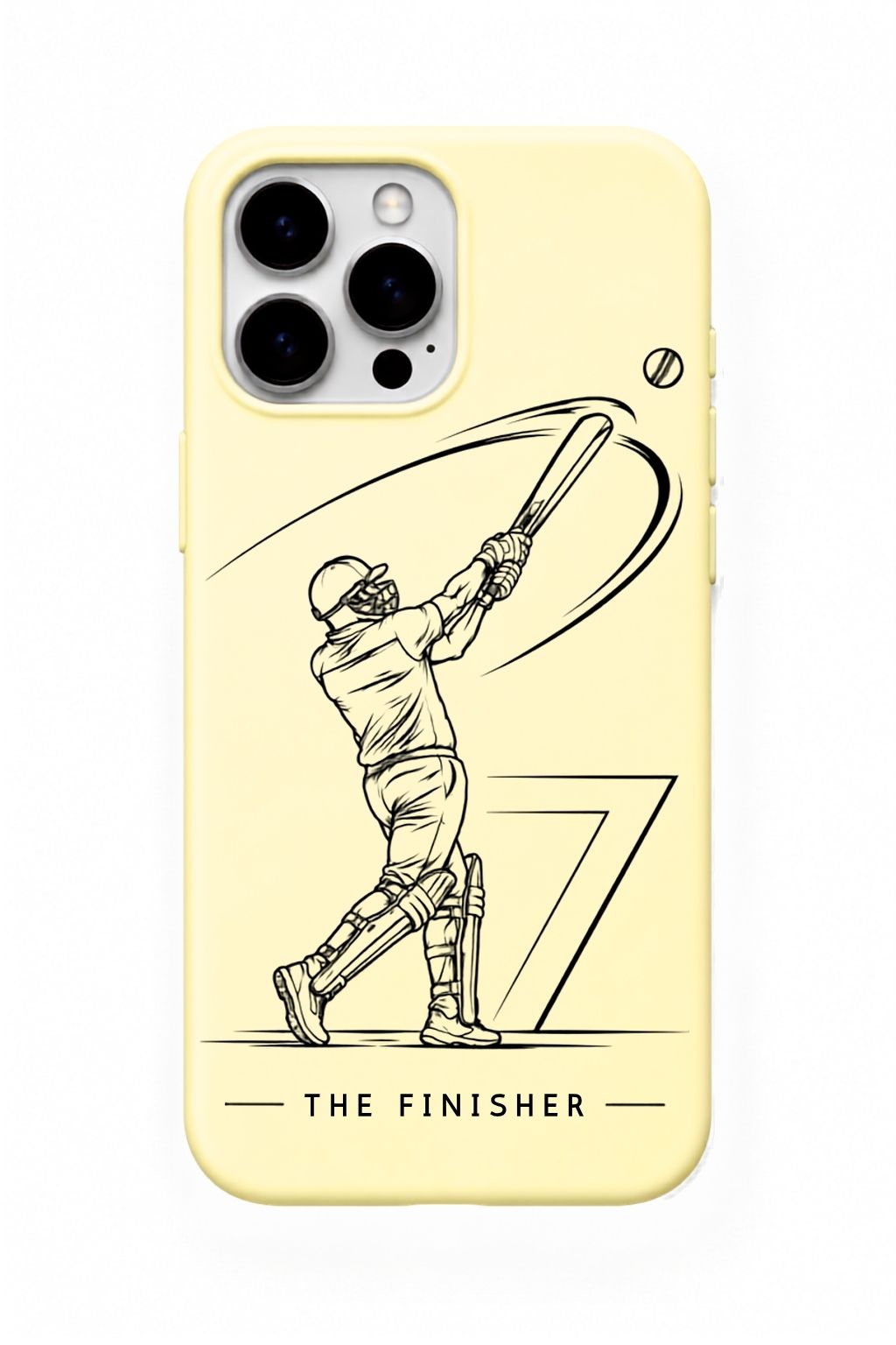 MSD The Finisher Lemon Yellow cricket mobile cover