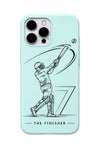 MSD The Finisher Mint Green cricket mobile cover