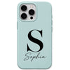 Classic Serif Name Monogram personalised phone cover in Mint Green
