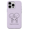 Cute Couple Names personalised phone cover in Lavender