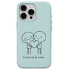 Cute Couple Names personalised phone cover in Mint Green