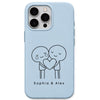 Cute Couple Names personalised phone cover in Sky Blue