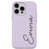 Elegant Script Name personalised phone cover in Lavender