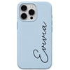 Elegant Script Name personalised phone cover in Sky Blue