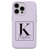 Framed Signature Monogram personalised phone cover in Lavender