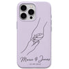 Pinky Promise Names & Date personalised phone cover in Lavender