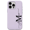 Vertical Signature Monogram personalised phone cover in Lavender
