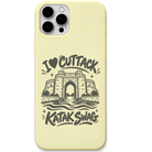 I Love Cuttack Katak Swag engraved pastel silicone phone cover in Lemon Yellow