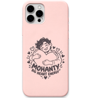 Mohanty Big Heart Energy engraved pastel silicone phone cover in Blush Pink