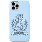 Rout Raut Brave Heart Kind Soul engraved pastel silicone phone cover in Sky Blue