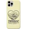 Koraput Heart in the Hills engraved pastel silicone phone cover in Lemon Yellow