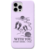 With You Every Shore Puri engraved pastel silicone phone cover in Lavender