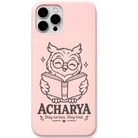 Acharya Stay Curious Stay Kind engraved pastel silicone phone cover in Blush Pink