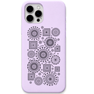 Perfectly Different mixed geometry pattern engraved pastel silicone phone cover in Lavender