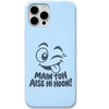 Main Toh Aise Hi Hoon winking face hinglish meme engraved pastel silicone phone cover in Sky Blue