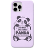 Panda Do Not Disturb engraved pastel silicone phone cover in Lavender