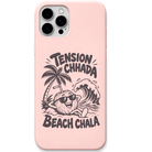 Tension Chhada Beach Chala engraved pastel silicone phone cover in Blush Pink