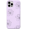 Airy Florals engraved silicone phone cover in Lavender