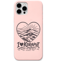 Koraput Heart in the Hills – Engraved Pastel Silicone Phone Cover