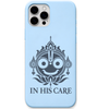 Jagannath In His Care engraved pastel silicone phone cover in Sky Blue