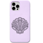 Ocean Keepsake Shell ornamental seashell engraved pastel silicone phone cover in Lavender