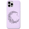 Moonlit Botanicals botanical crescent moon engraved pastel silicone phone cover in Lavender