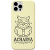Acharya Stay Curious Stay Kind engraved pastel silicone phone cover in Lemon Yellow