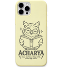Acharya Stay Curious Stay Kind engraved pastel silicone phone cover in Lemon Yellow