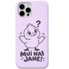 Mui Nai Jane engraved pastel silicone phone cover in Lavender