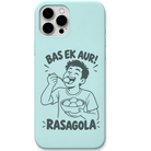 Bas Ek Aur Rasagola engraved pastel silicone phone cover in Mint Green