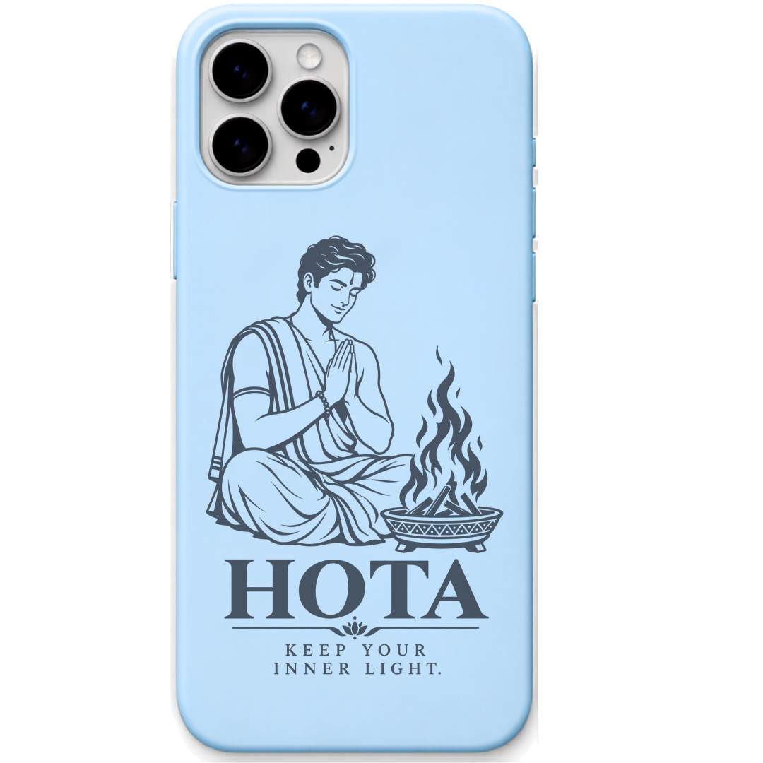 Hota Keep Your Inner Light engraved pastel silicone phone cover in Sky Blue