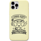 First Pakhala Then Talk engraved pastel silicone phone cover in Lemon Yellow
