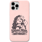 Drama Mora Birthright engraved pastel silicone phone cover in Blush Pink